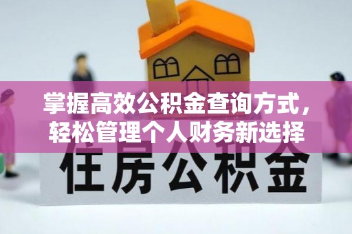 沈北新区掌握高效公积金查询方式，轻松管理个人财务新选择
